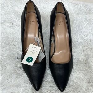 A New Day Black Heels Classic Pointed-Toe Pumps